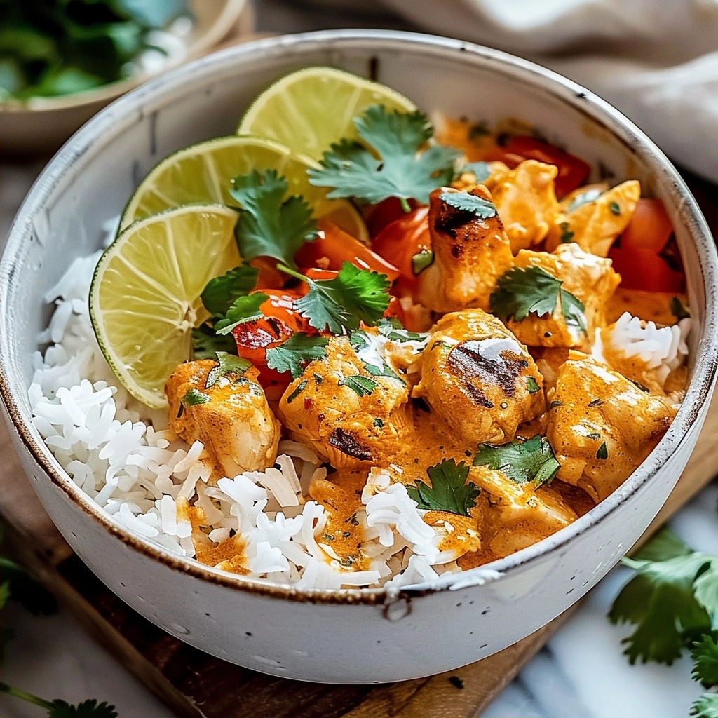 Easy Coconut Chicken Rice Bowl Recipe