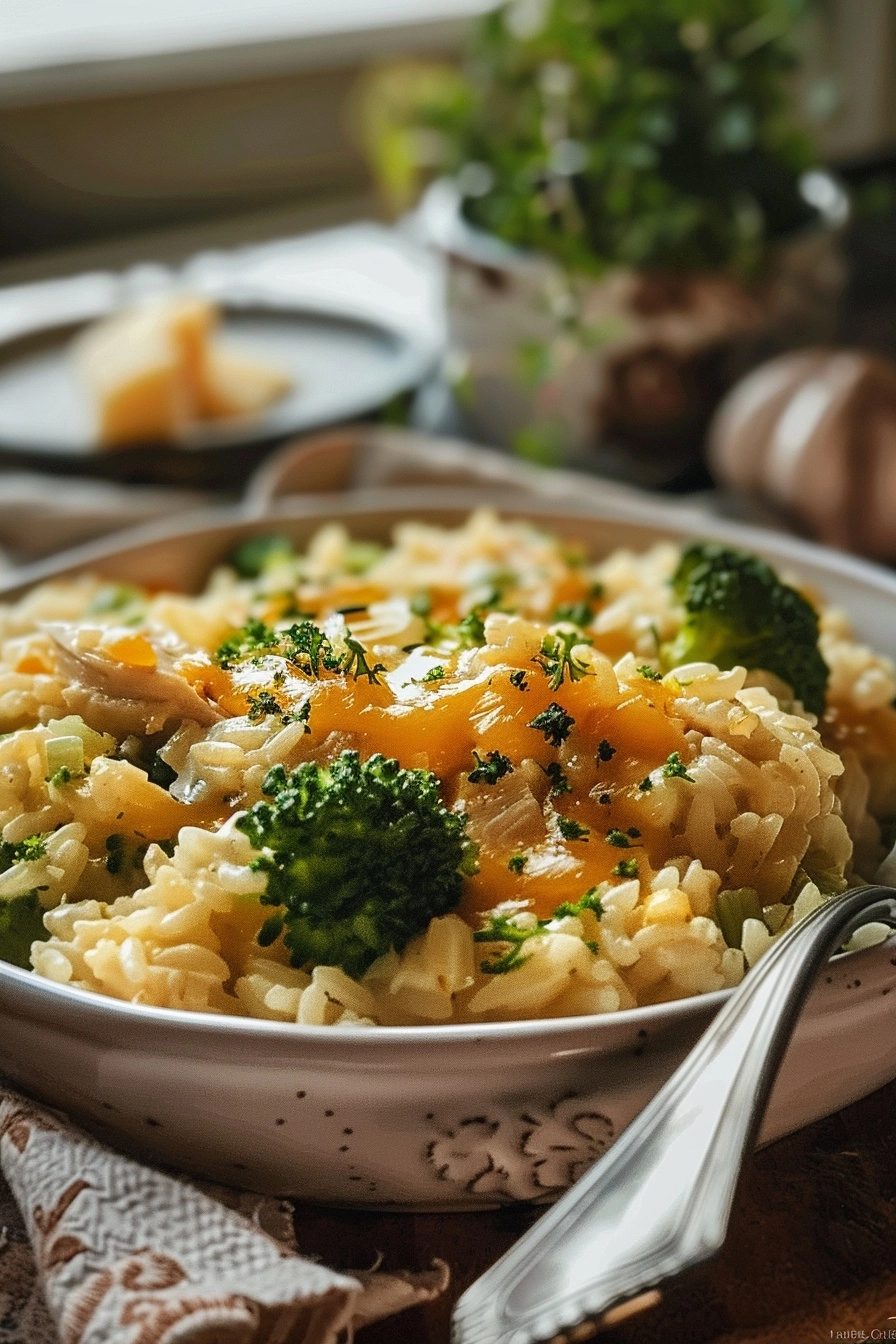 Easy Crockpot Cheesy Chicken Broccoli Rice 2 image 1781790621024