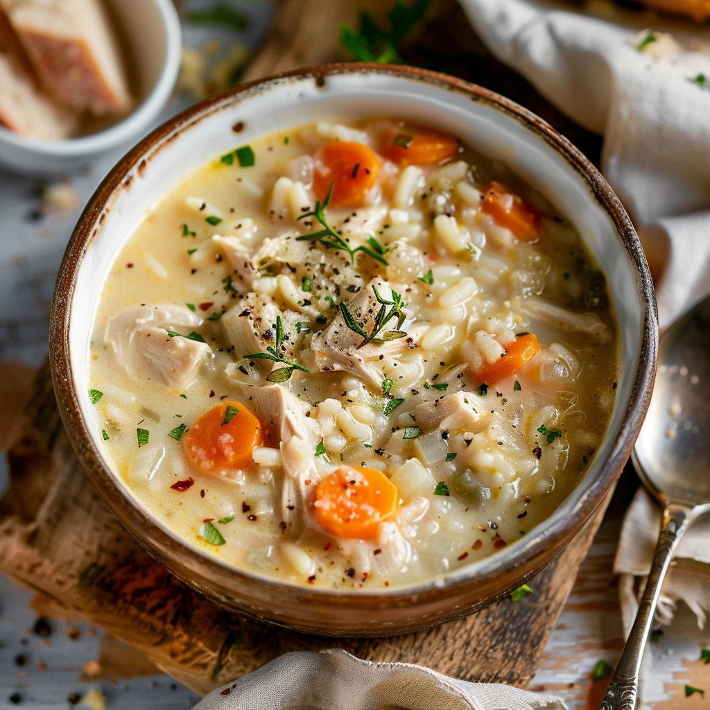 Creamy Chicken and Rice Soup Recipe