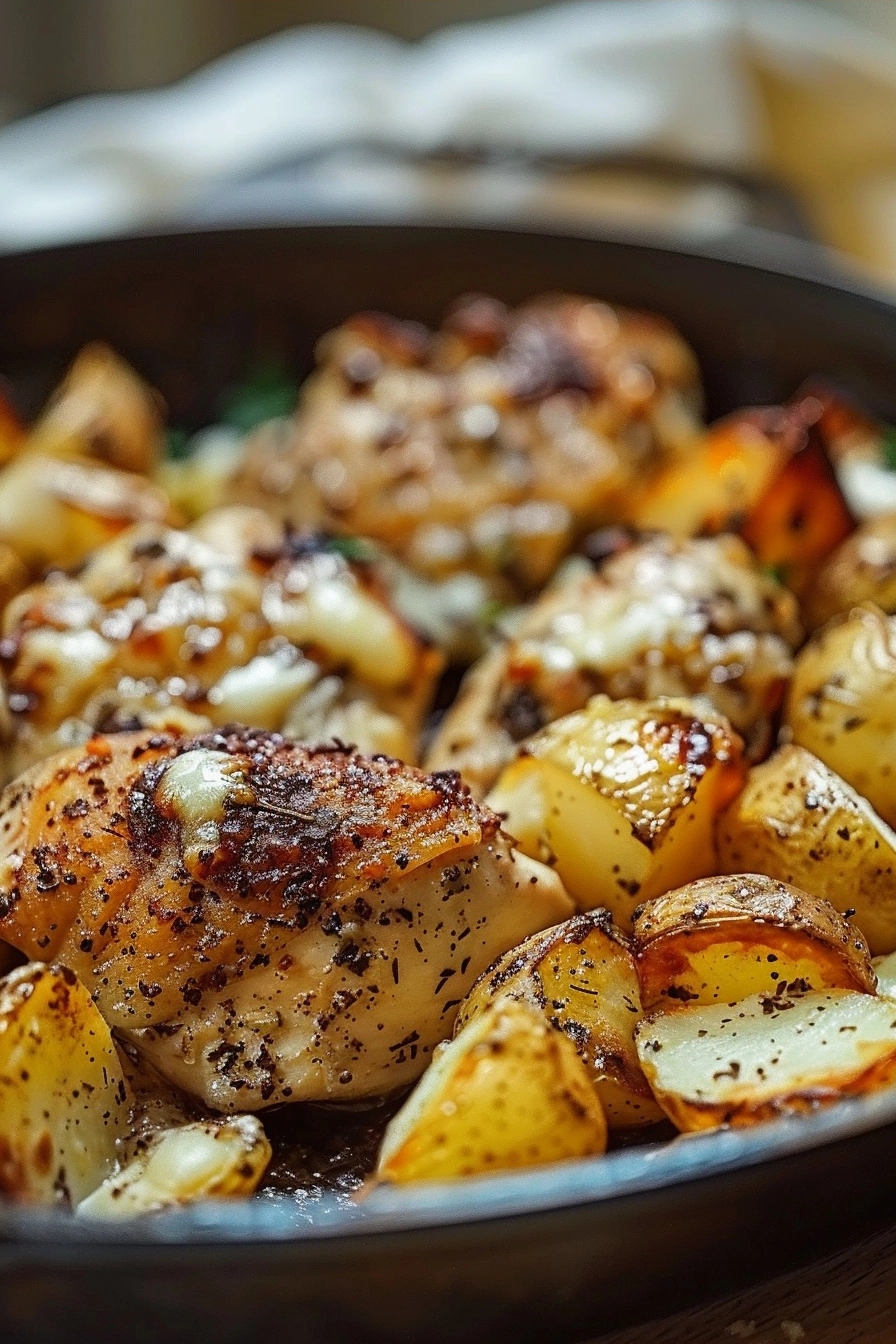 Crockpot Garlic Parmesan Chicken And Potatoes Dinner 2 image 1783191126564