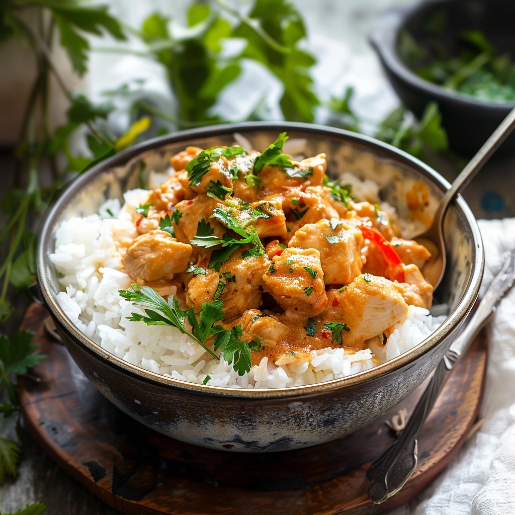 Coconut Chicken Rice Bowl: A Creamy Tropical Delight