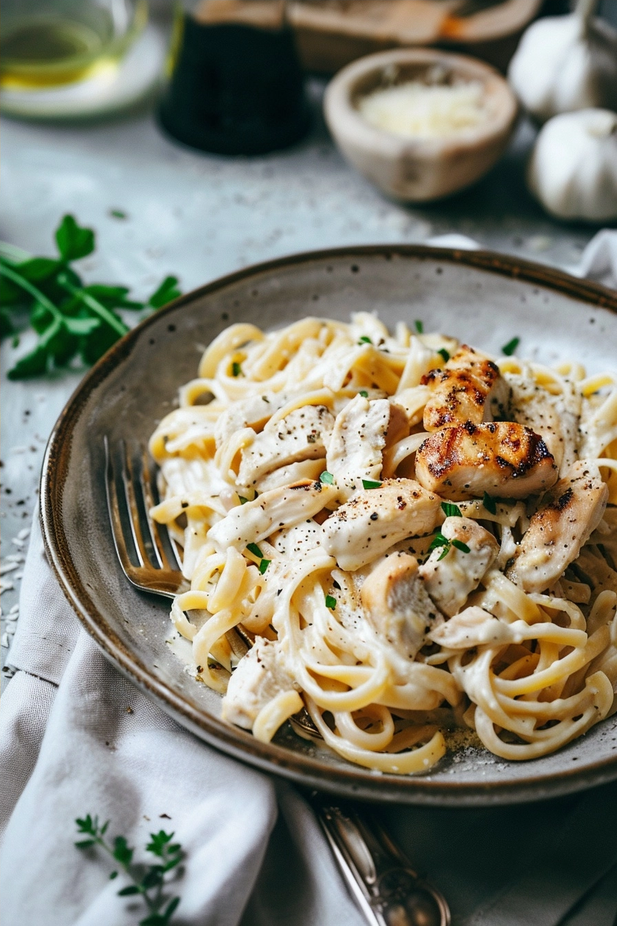 High Protein Grilled Chicken Alfredo Pasta 2 image 1783975858978