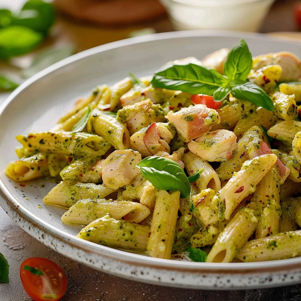 Chicken Pesto Pasta Creamy Easy 30 min