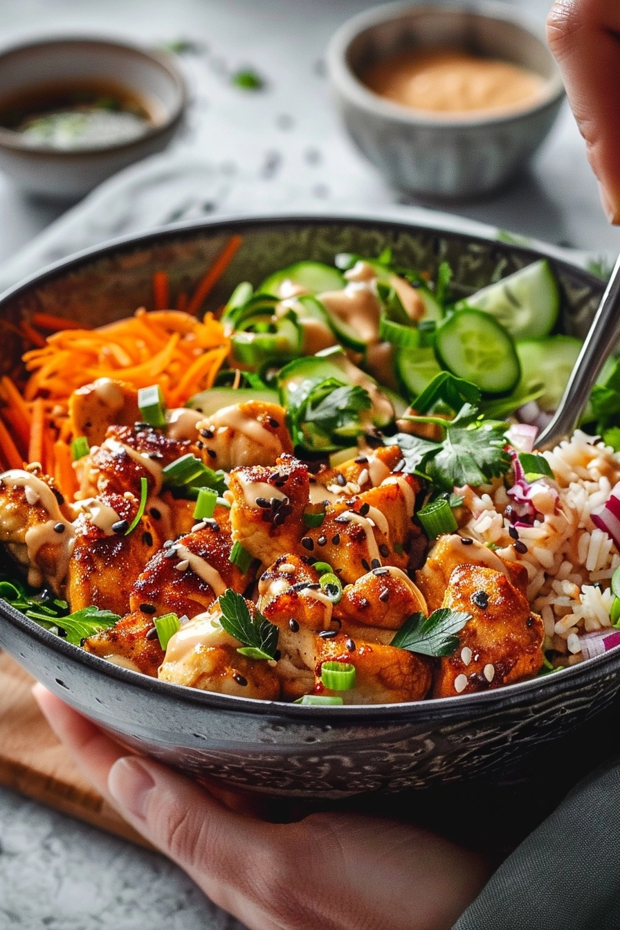 Bang Bang Chicken Bowl: A Quick High Protein Dinner 2 image 1784153506688