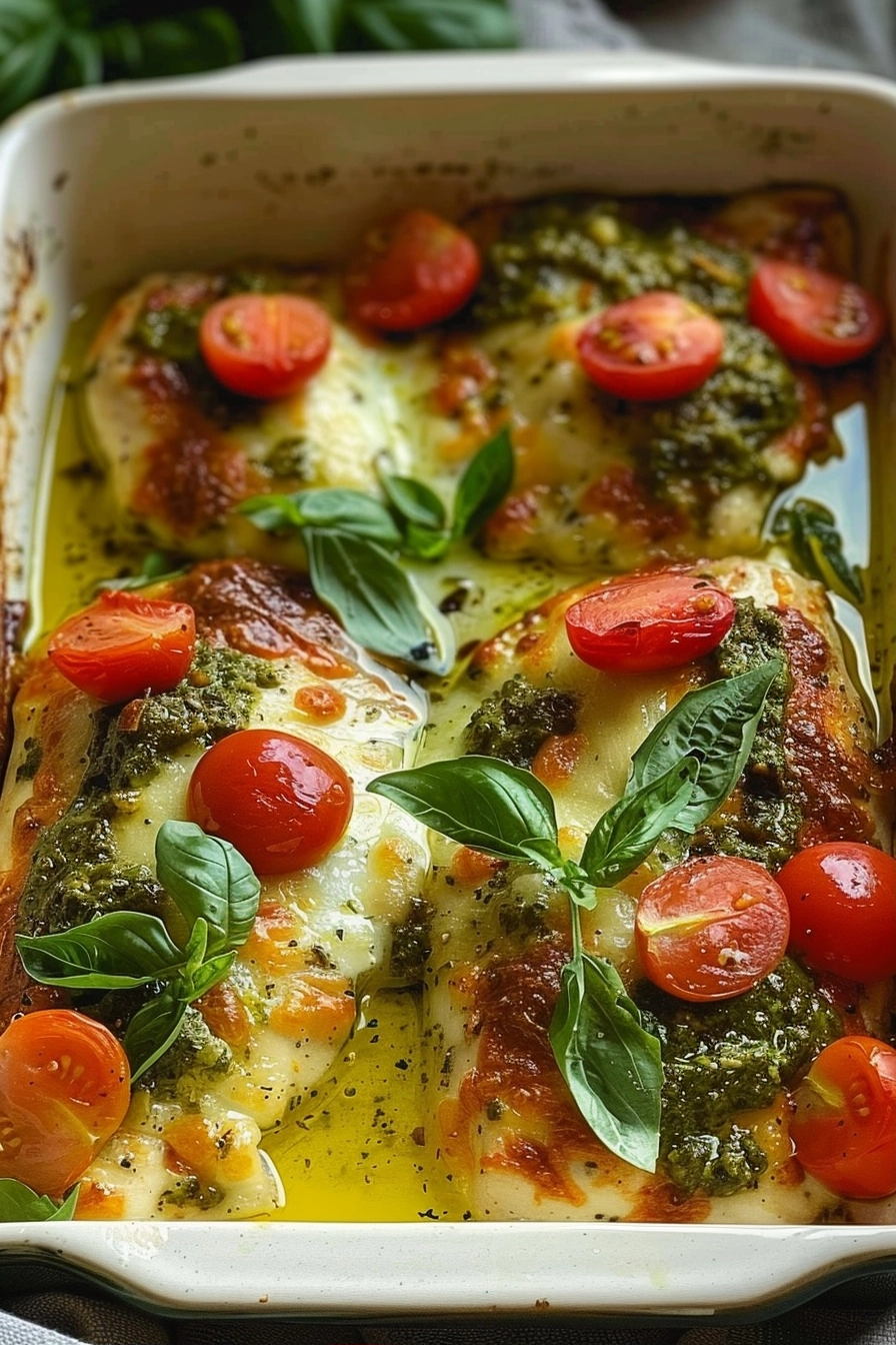 Cheesy Pesto Baked Chicken: The Ultimate Weeknight Meal 2 image 1784221748442