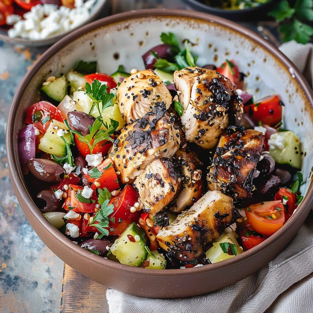 The BEST Healthy Greek Chicken Bowl Recipe