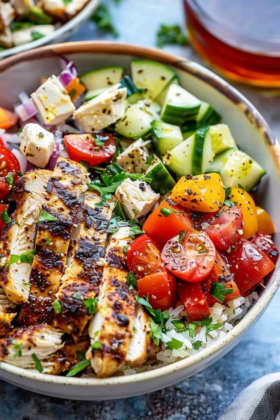 The BEST Healthy Greek Chicken Bowl Recipe 2 image 1784221897327