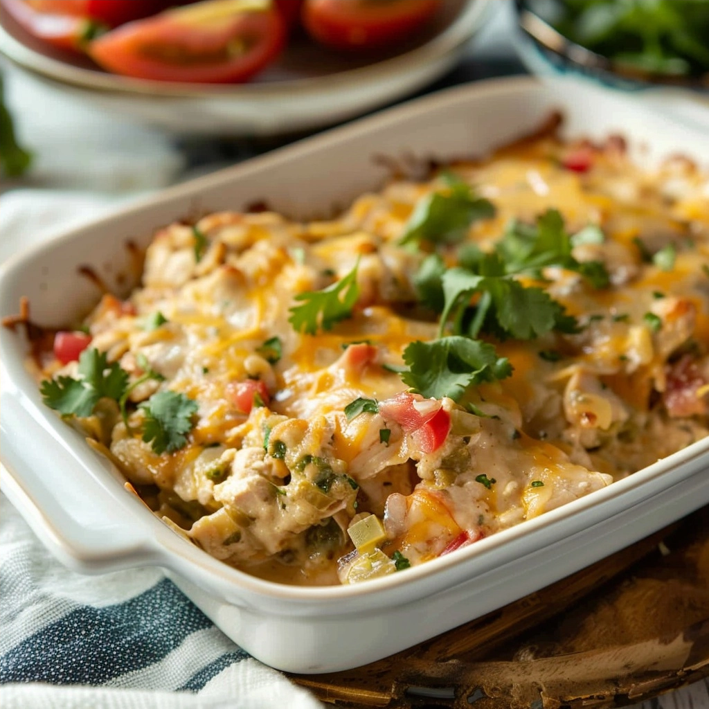Low Carb Salsa Verde Chicken Casserole Recipe