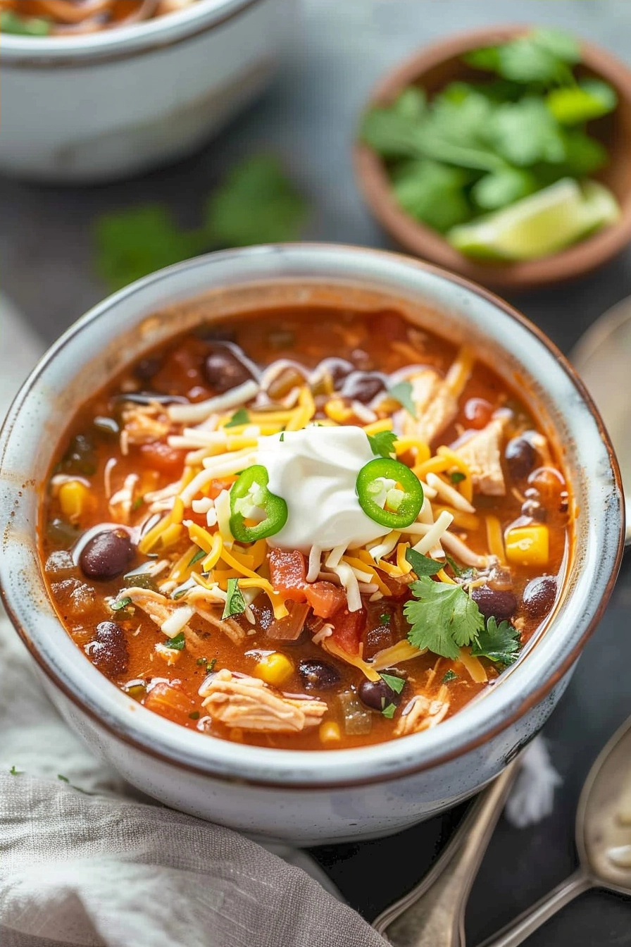 High Protein Chicken Taco Soup for Easy Dinners 2 image 1784310360988