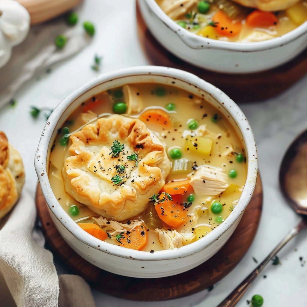 Healthy Chicken Pot Pie Soup (Dairy-Free, Whole30) 3 Healthy Chicken Pot Pie Soup (Dairy-Free, Whole30)