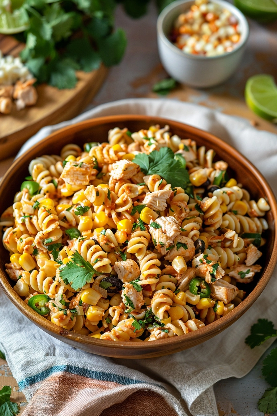 Classic Mexican Street Corn Chicken Pasta Salad 2 image 1784376219919
