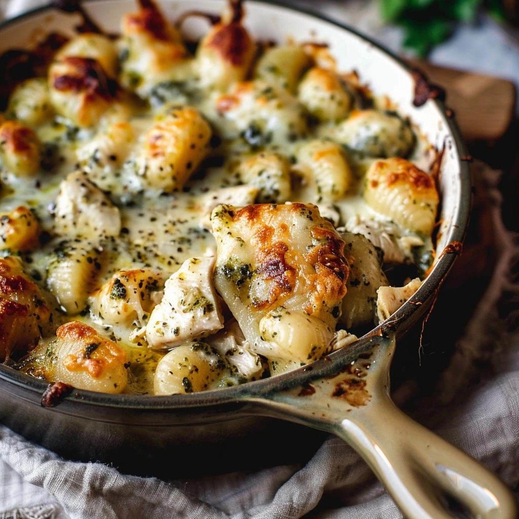 Pesto Chicken Gnocchi Bake for Family Dinner