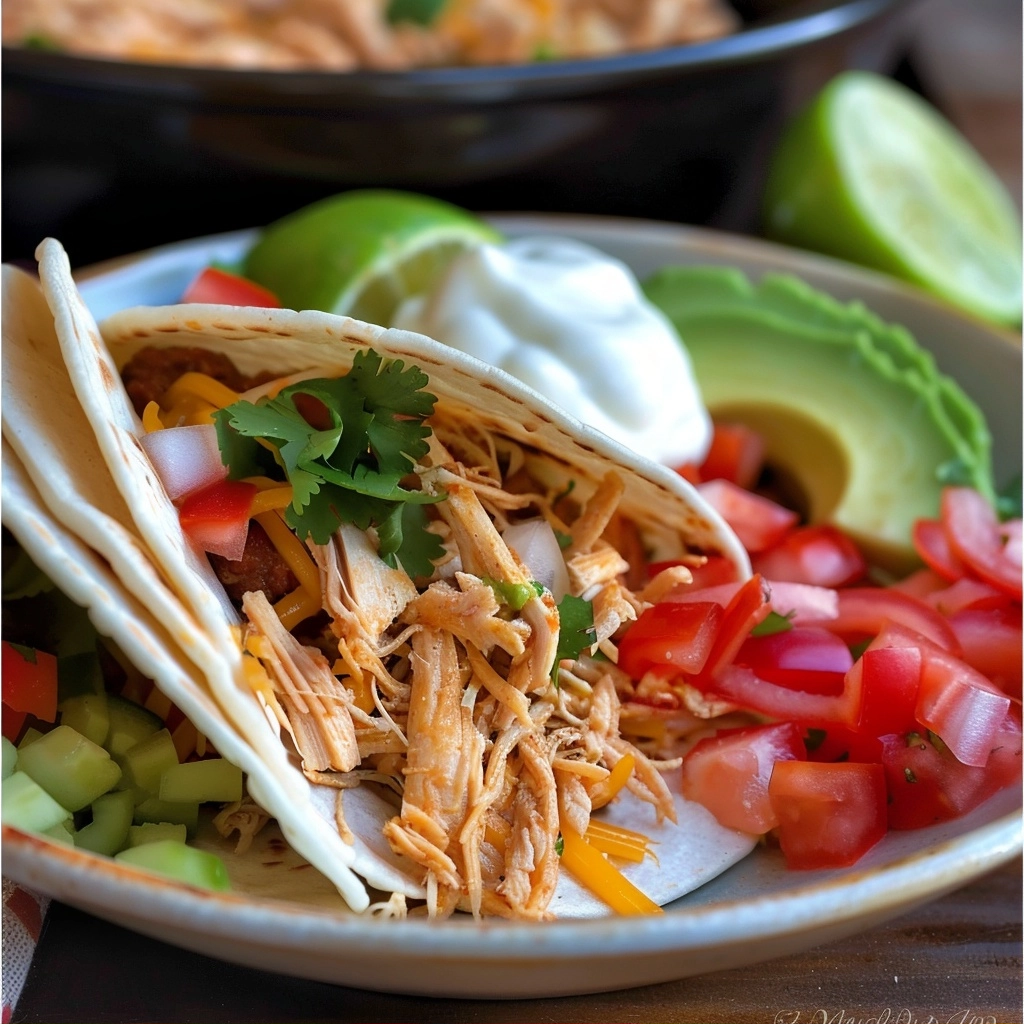 Slow Cooker Shredded Chicken (Taco, Burritos, Bowls)