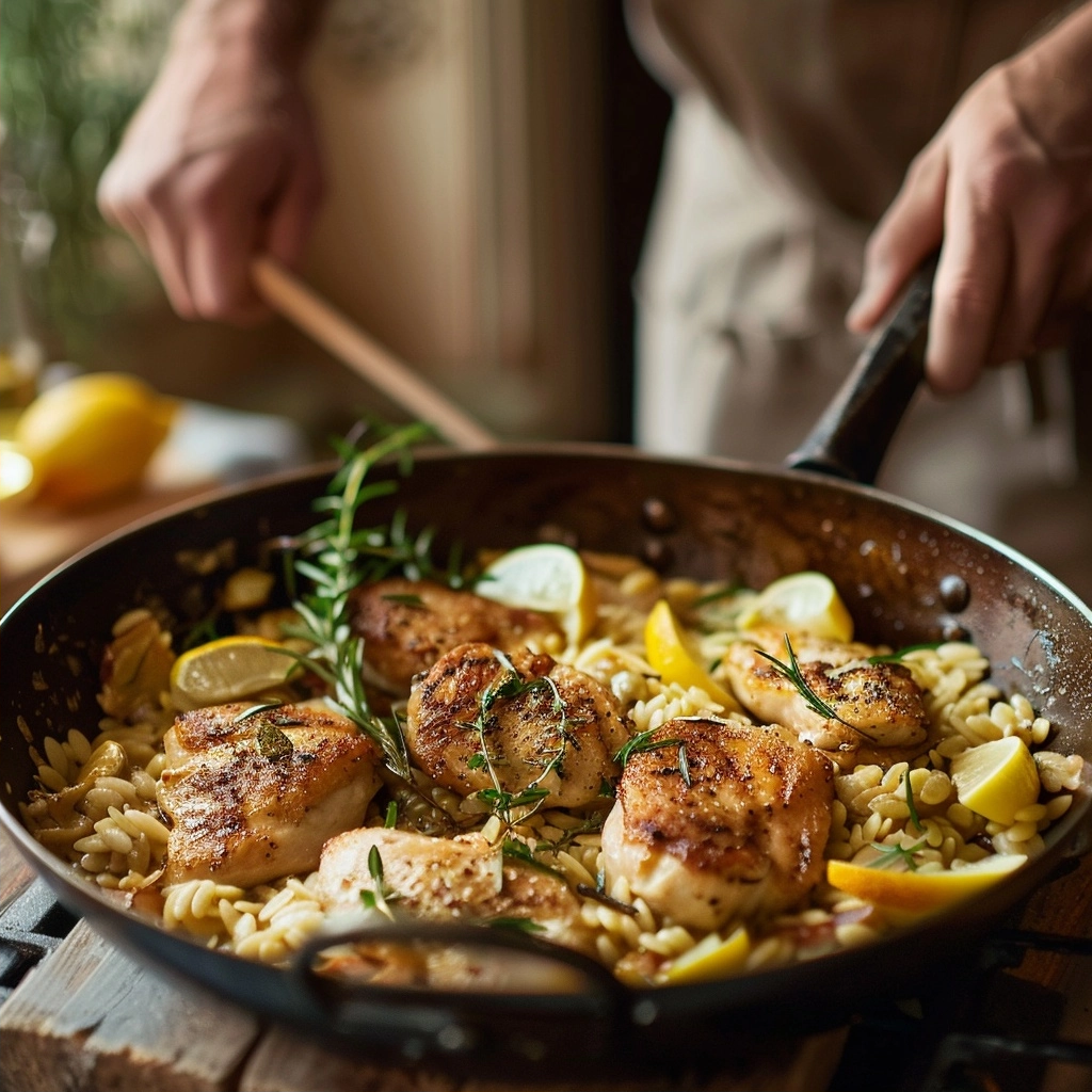 Lemon Chicken and Orzo: A Fresh and Zesty One-Pan Dinner