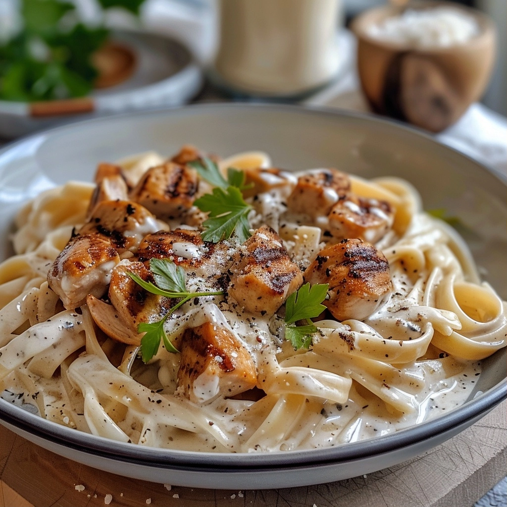High Protein Grilled Chicken Alfredo Pasta Recipe 3 High Protein Grilled Chicken Alfredo Pasta Recipe