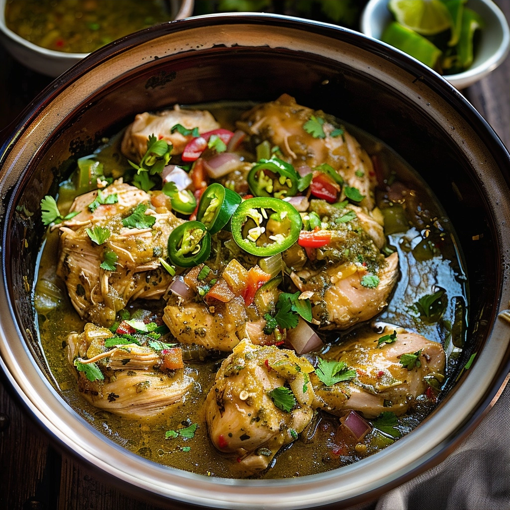 Slow Cooker Salsa Verde Chicken Recipe