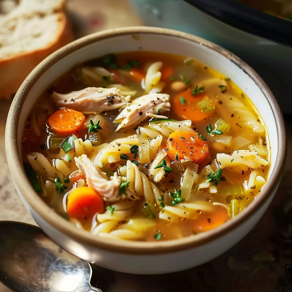 Italian Penicillin Soup With Chicken Pasta and Cozy Healing Flavor