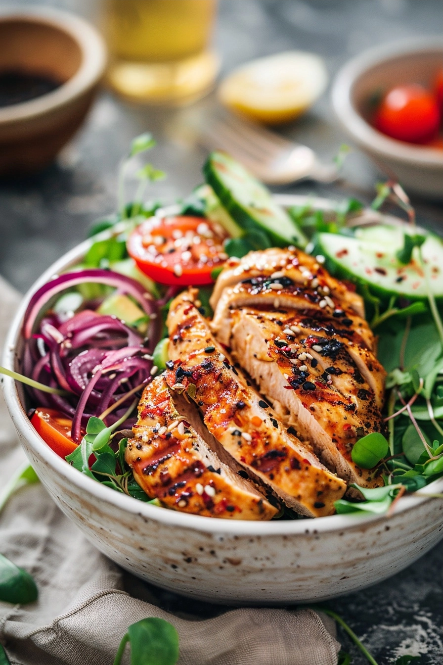 High Protein Lazy Meals Roundup: Chicken Salad Bowl 2 image 1784417936754