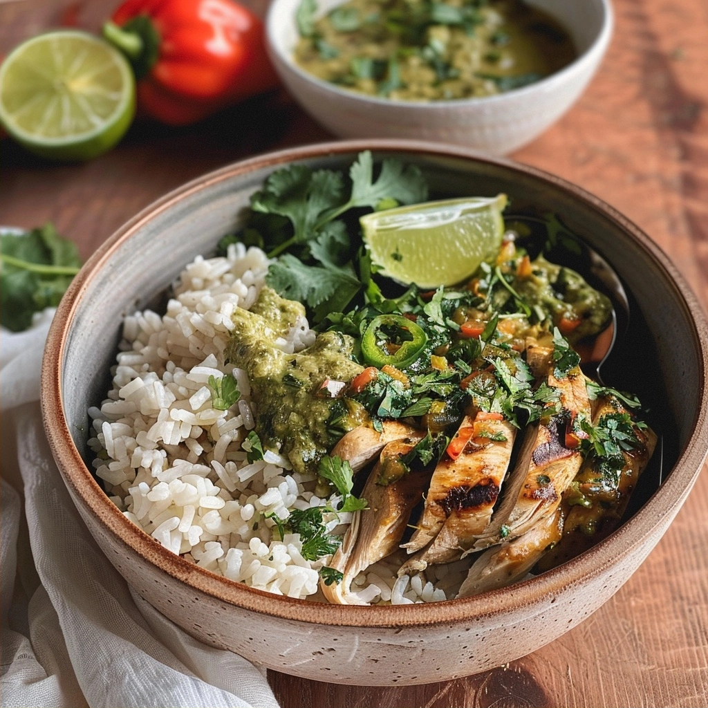 Salsa Verde Chicken Bowls for Easy Dinner