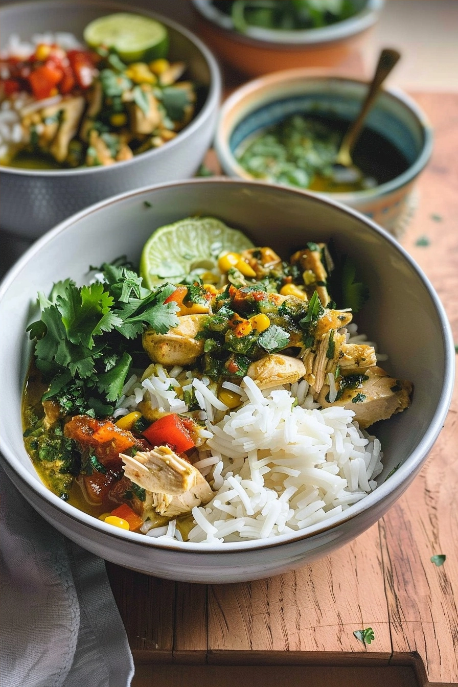 Salsa Verde Chicken Bowls for Easy Dinner 2 image 1784418146355
