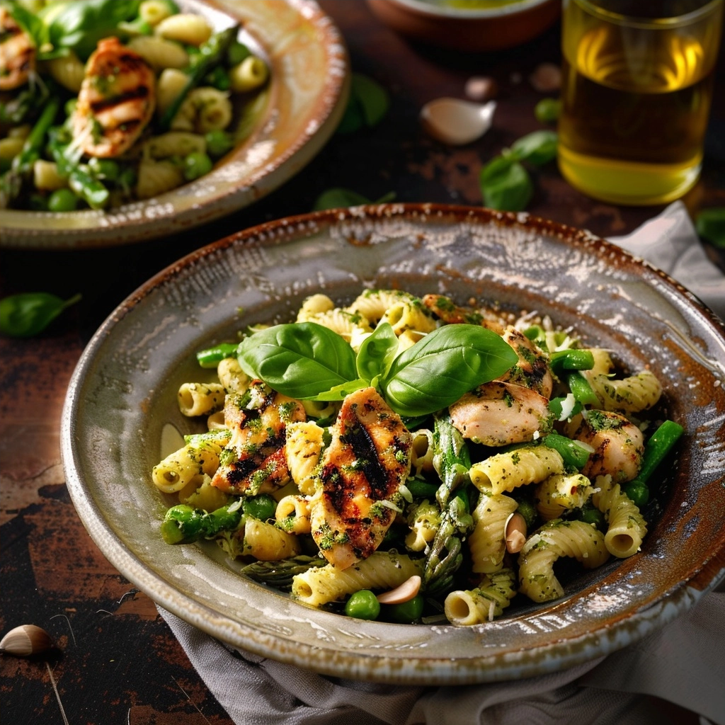 Pesto Pasta Salad with Grilled Chicken & Asparagus - The Original Dish 3 Pesto Pasta Salad with Grilled Chicken & Asparagus - The Original Dish